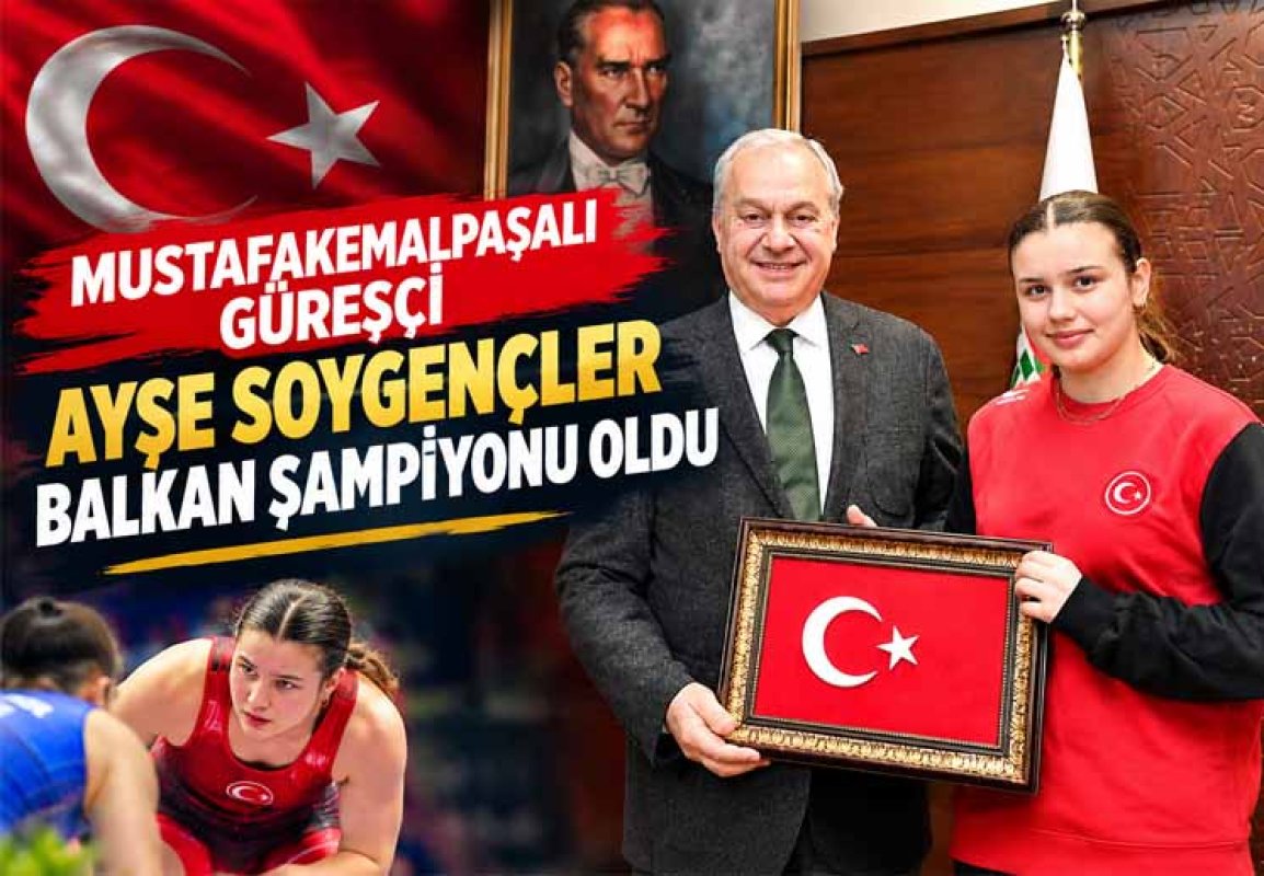 Mustafakemalpaşalı Güreşçi Ayşe Soygençler Balkan Şampiyonu Oldu
