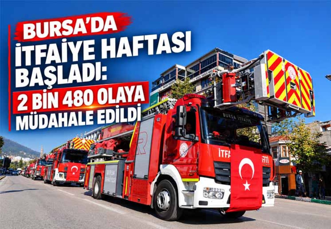 BURSA’DA İTFAİYE HAFTASI BAŞLADI: 2 BİN 480 OLAYA MÜDAHALE EDİLDİ