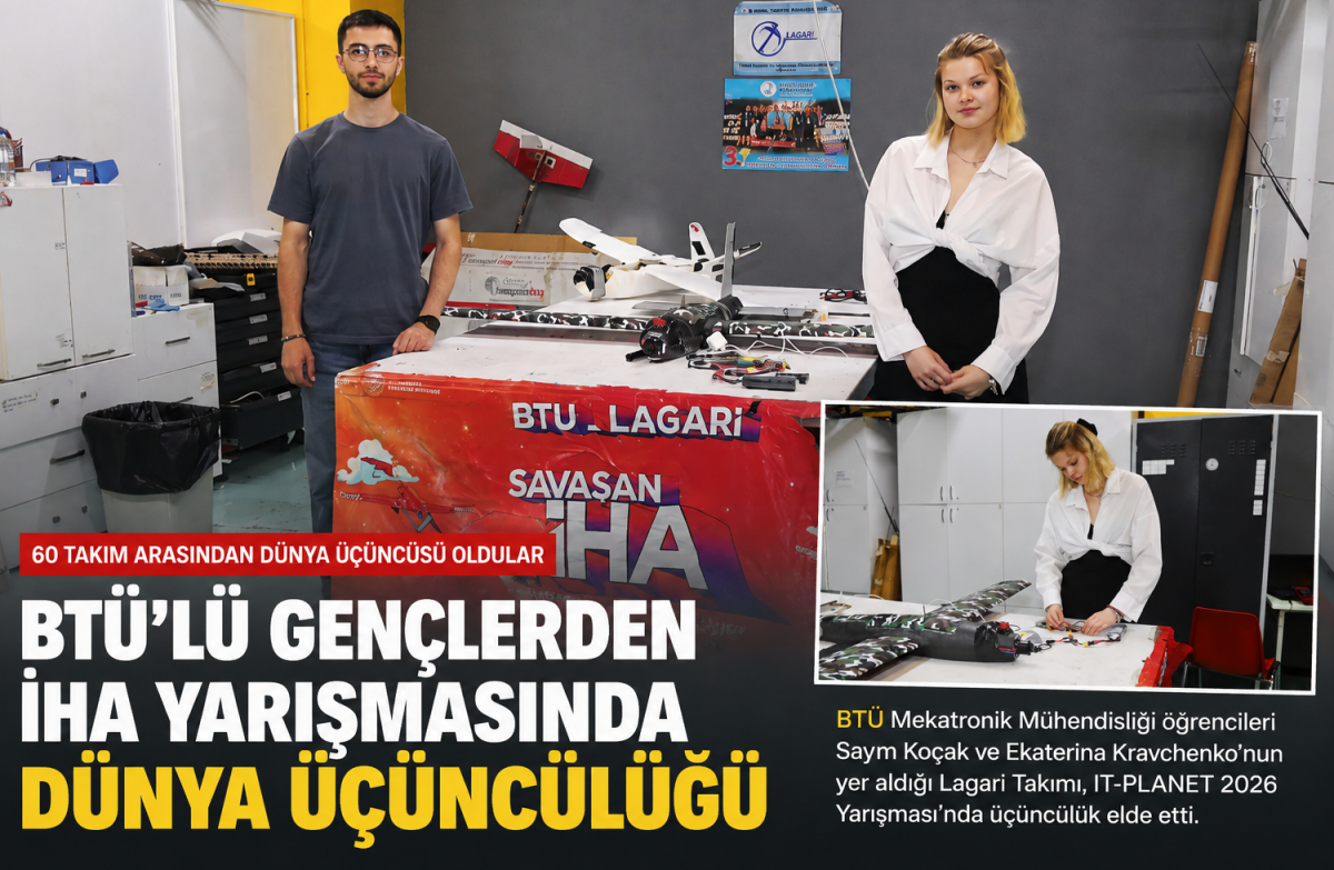 BTÜ’lü Genç Mühendislerden Uluslararası Arenada Önemli Başarı: İHA Yarışmasında Dünya Üçüncülüğü