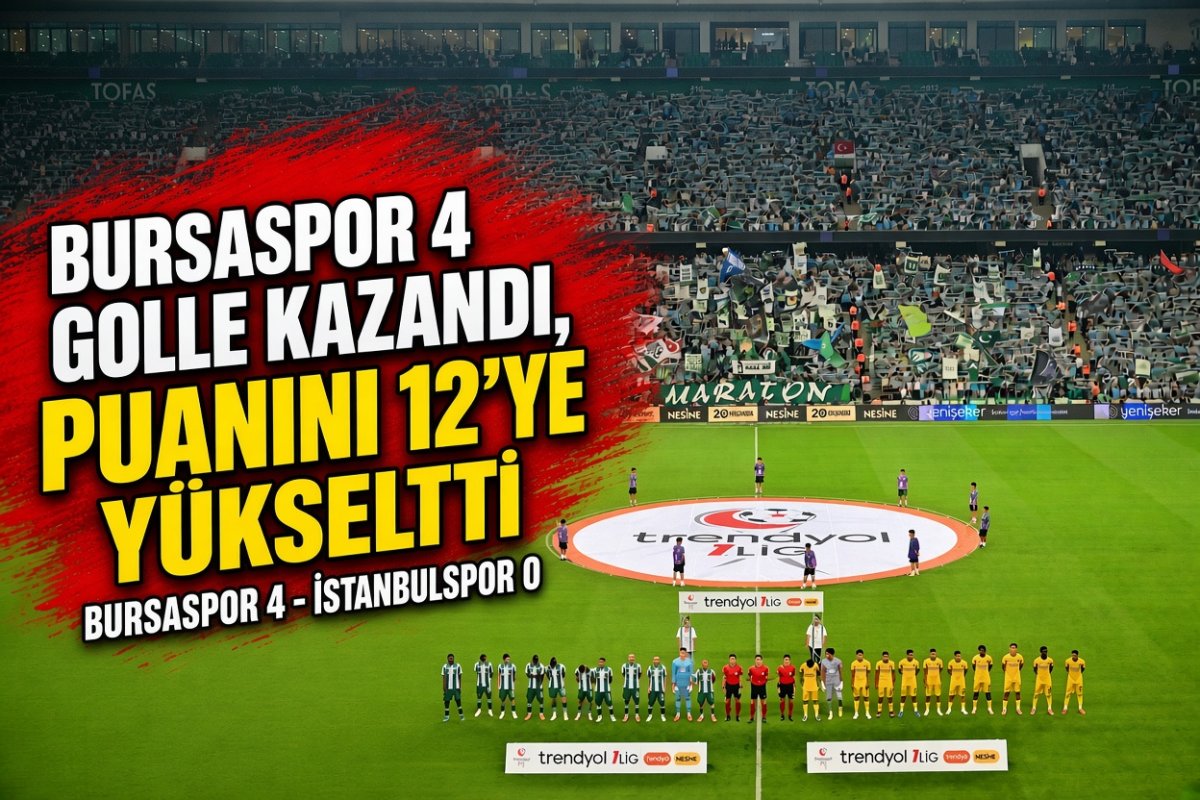 Bursaspor 4 golle kazandı, puanını 12’ye yükseltti